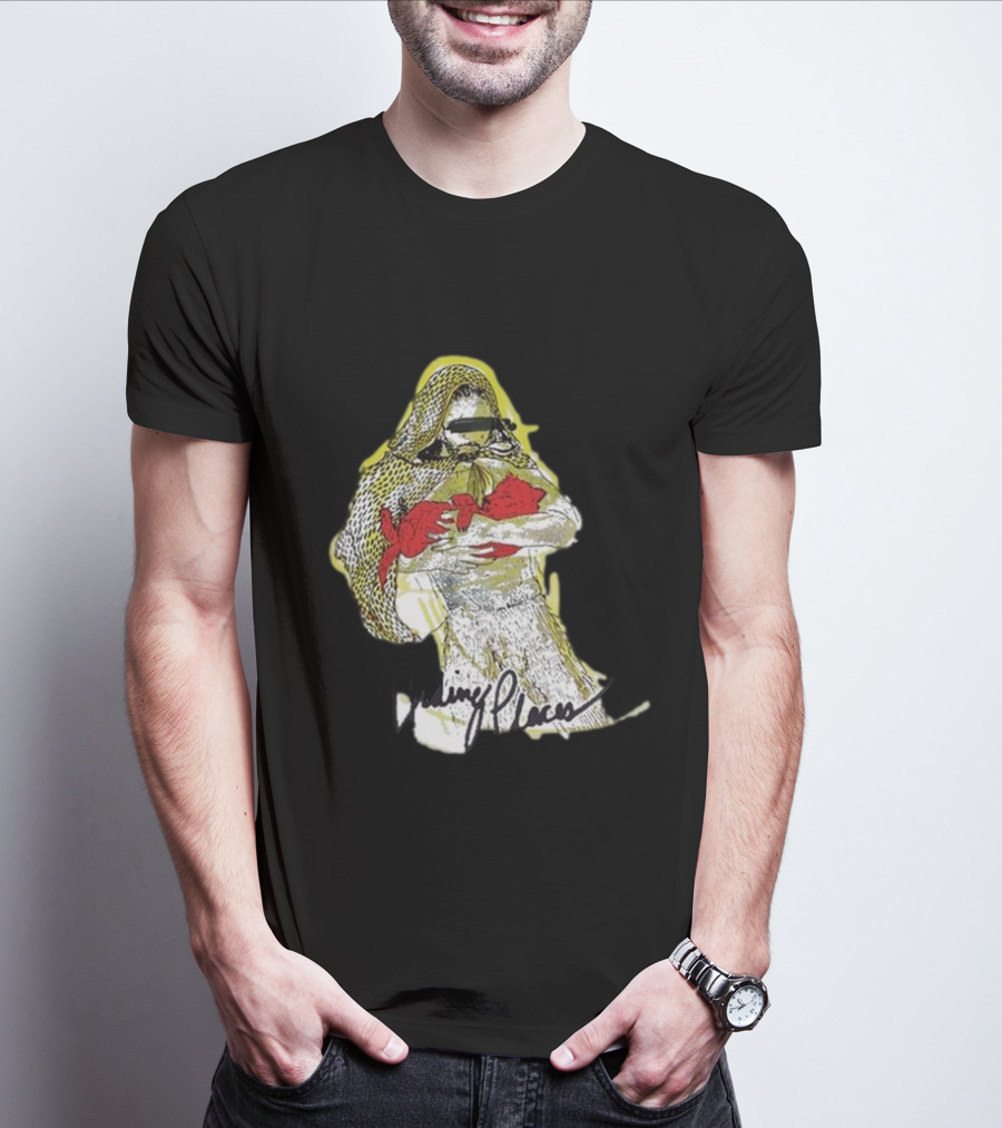 Hiding Places Wolf Father Sketch With Hooded Figure And Red Gloves T-Shirt