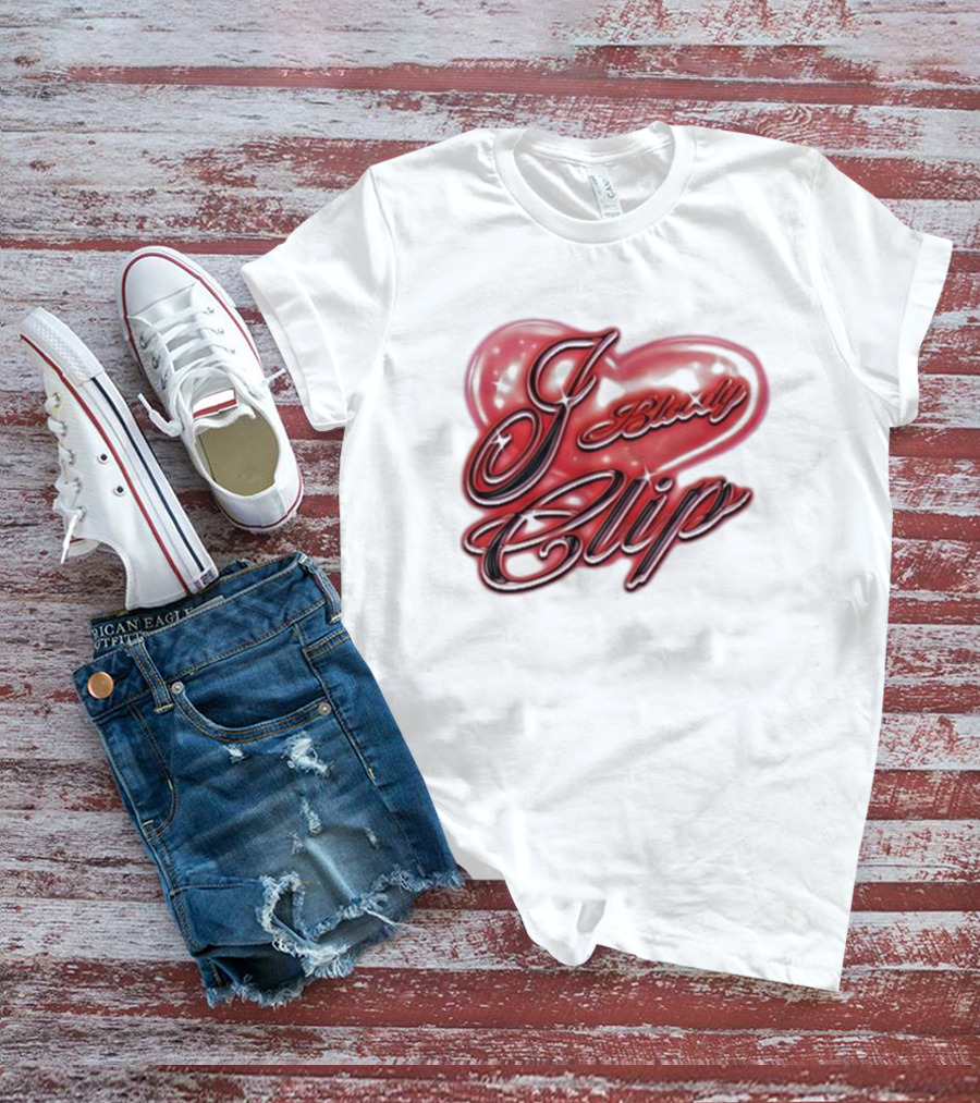 I Bloody Love Clip Airbrush T-Shirt