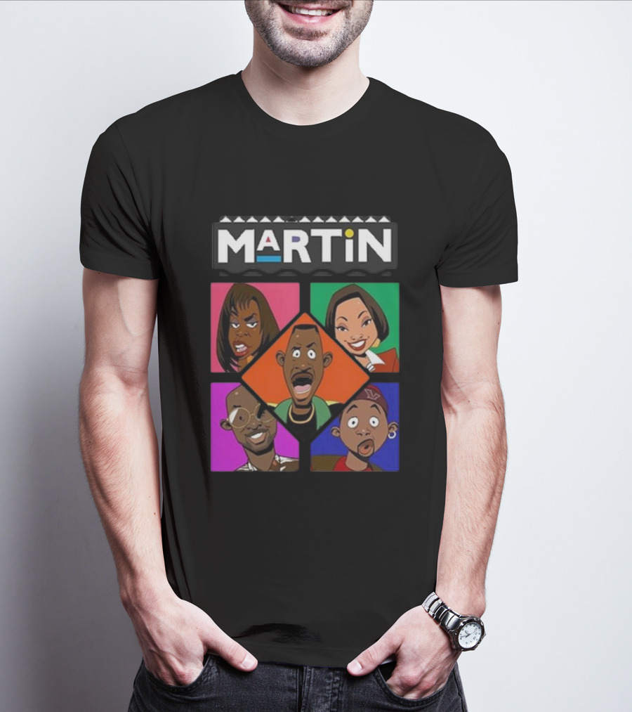 Martin Lawrence Martin TV Show Cartoon Characters T-Shirt