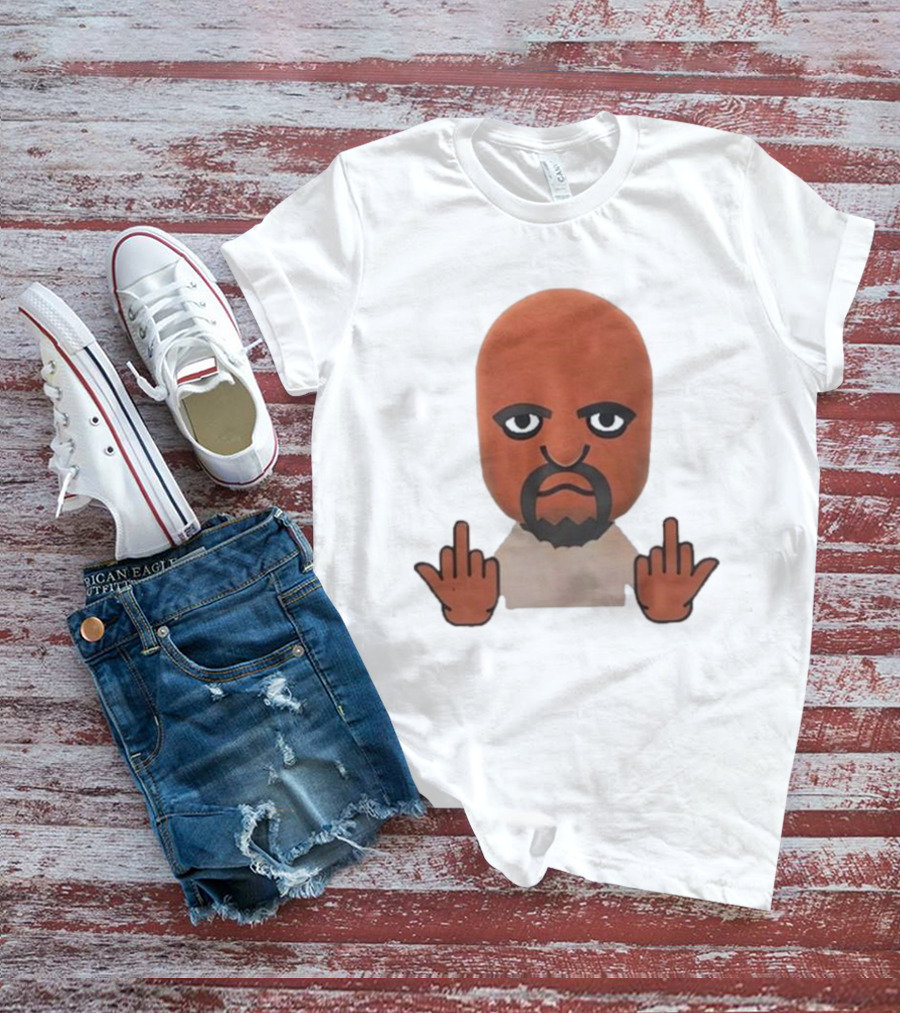 Mii Character Middle Finger Gesture Mood T-Shirt