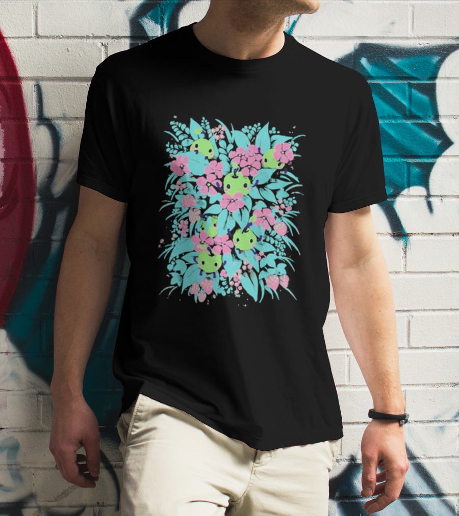 Stardew Valley Junimo Forest Guardians Floral T-Shirt
