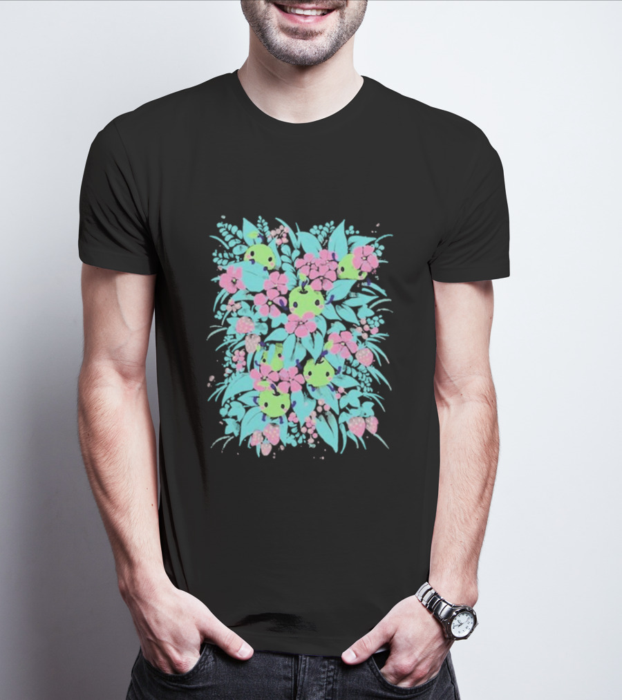 Stardew Valley Junimo Forest Guardians Floral T-Shirt