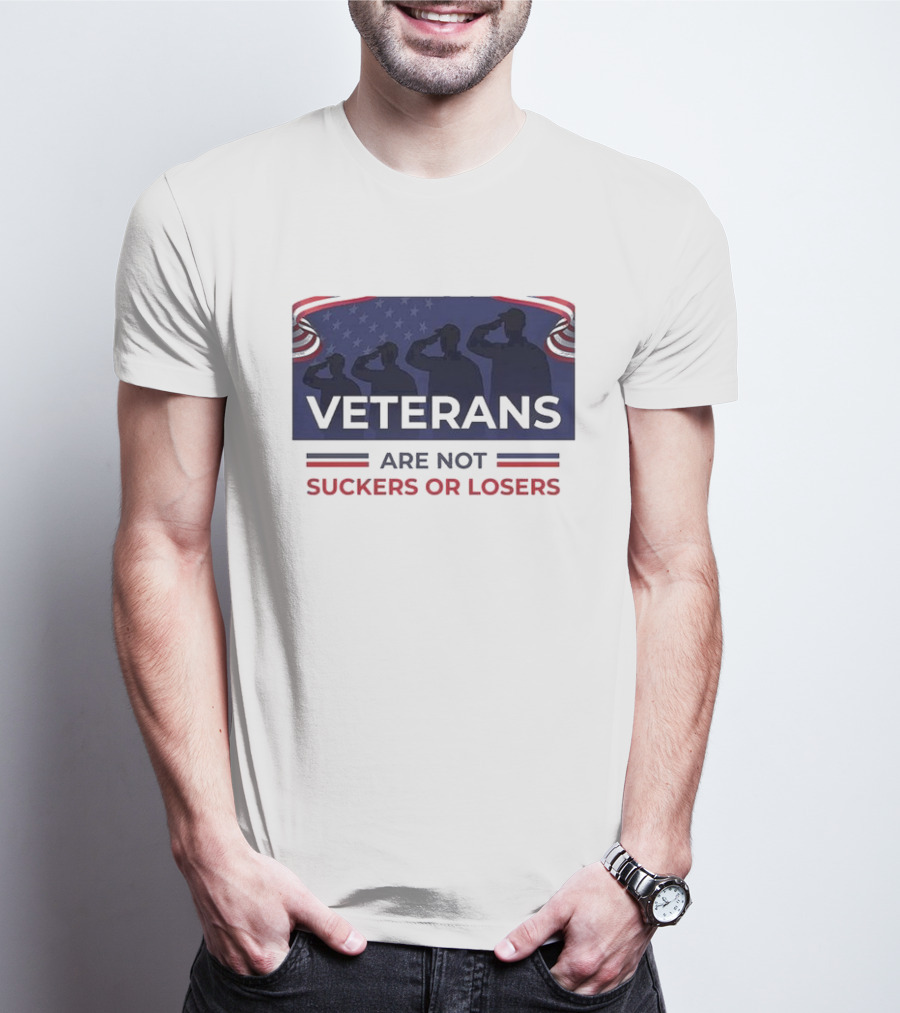 Veterans Are Not Suckers Or Losers Salute Silhouette T-Shirt