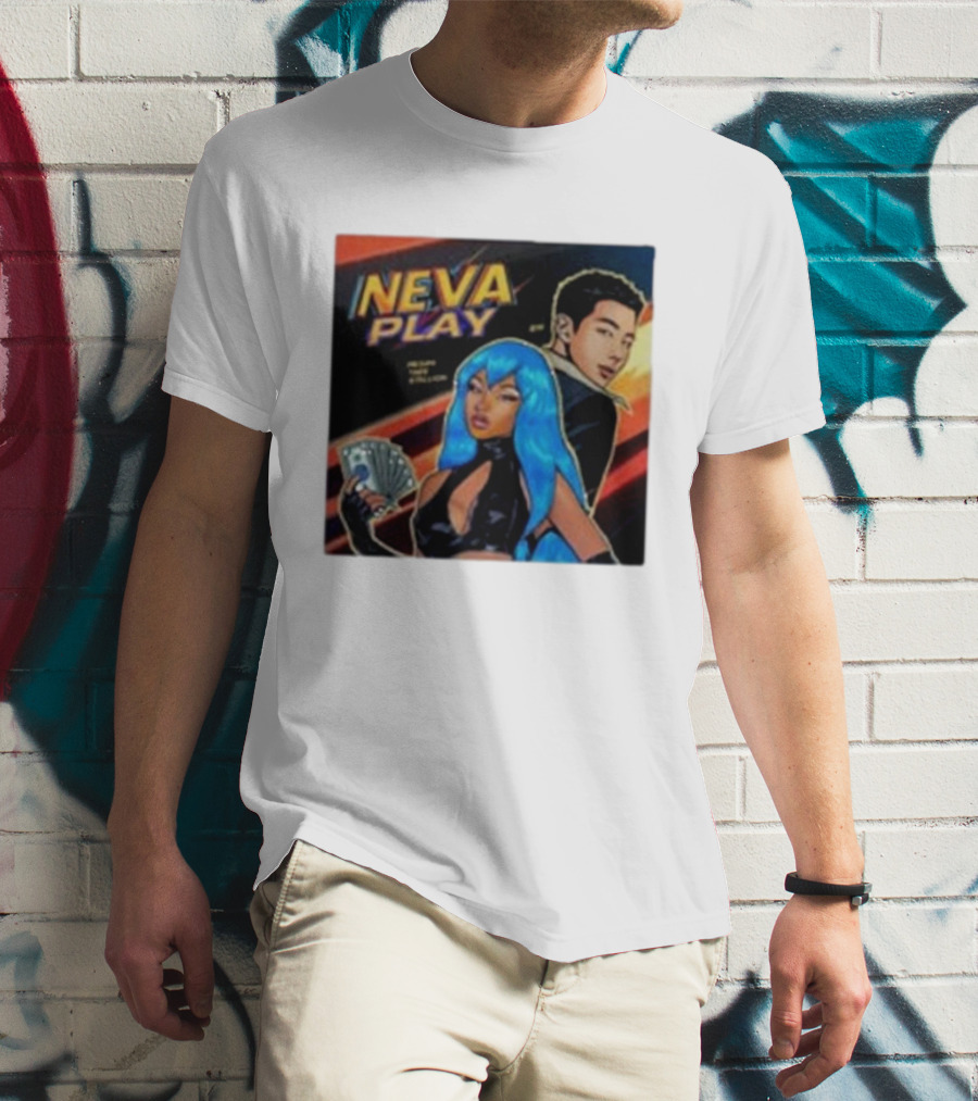 Megan Thee Stallion Rm Army Neva Play Comic Style Django Stylized Characters With Cards T-Shirt