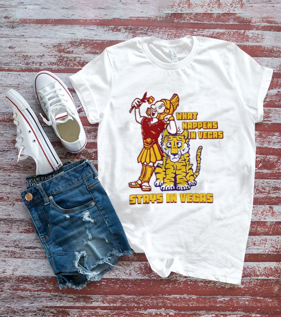 What Happens In Vegas Stays In Vegas Roman Gladiator Tiger T-Shirt