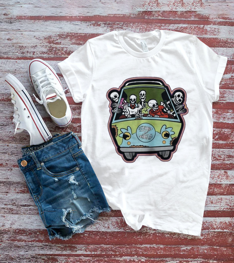Deadbeats Inc Skeletons In Van T-Shirt