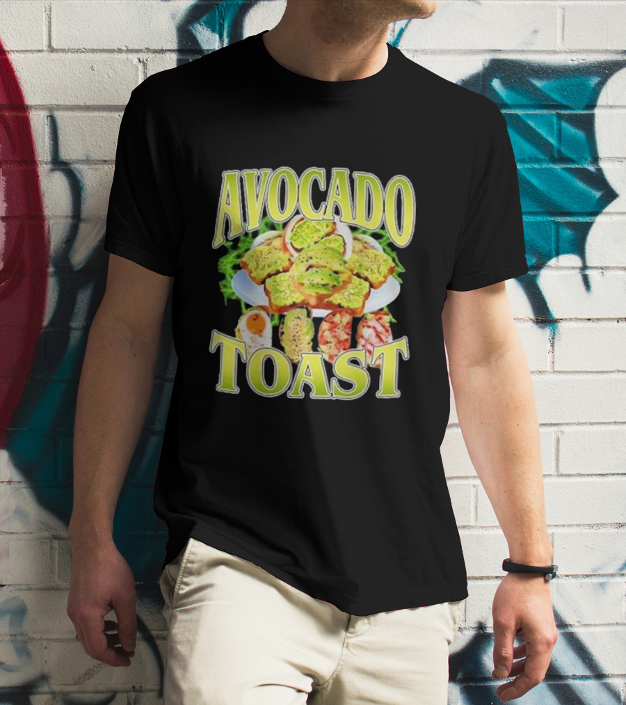 Emotionalclub Avocado Toast Plate With Assorted Toppings T-Shirt