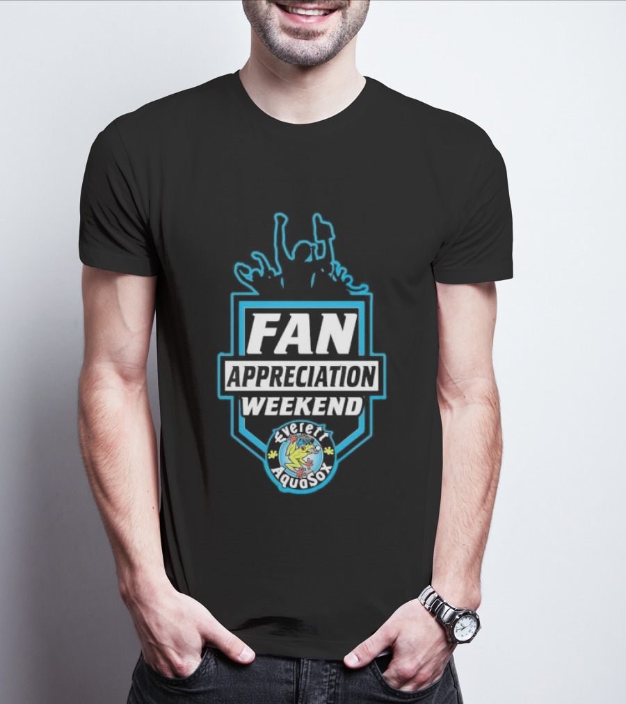 Fan Appreciation Weekend Everett AquaSox Baseball Event Celebration T-Shirt