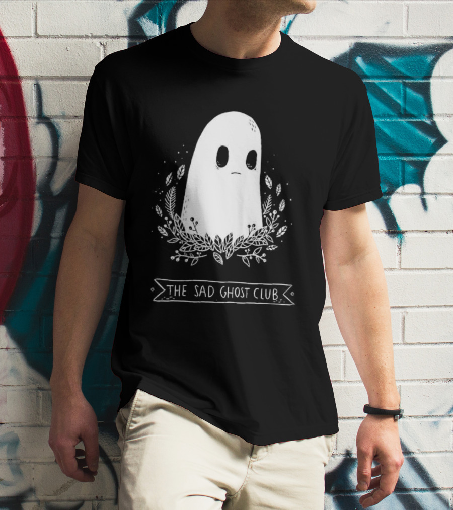 The Sad Ghost Club First Ever Ghost Surrounded By Floral Elements T-Shirt