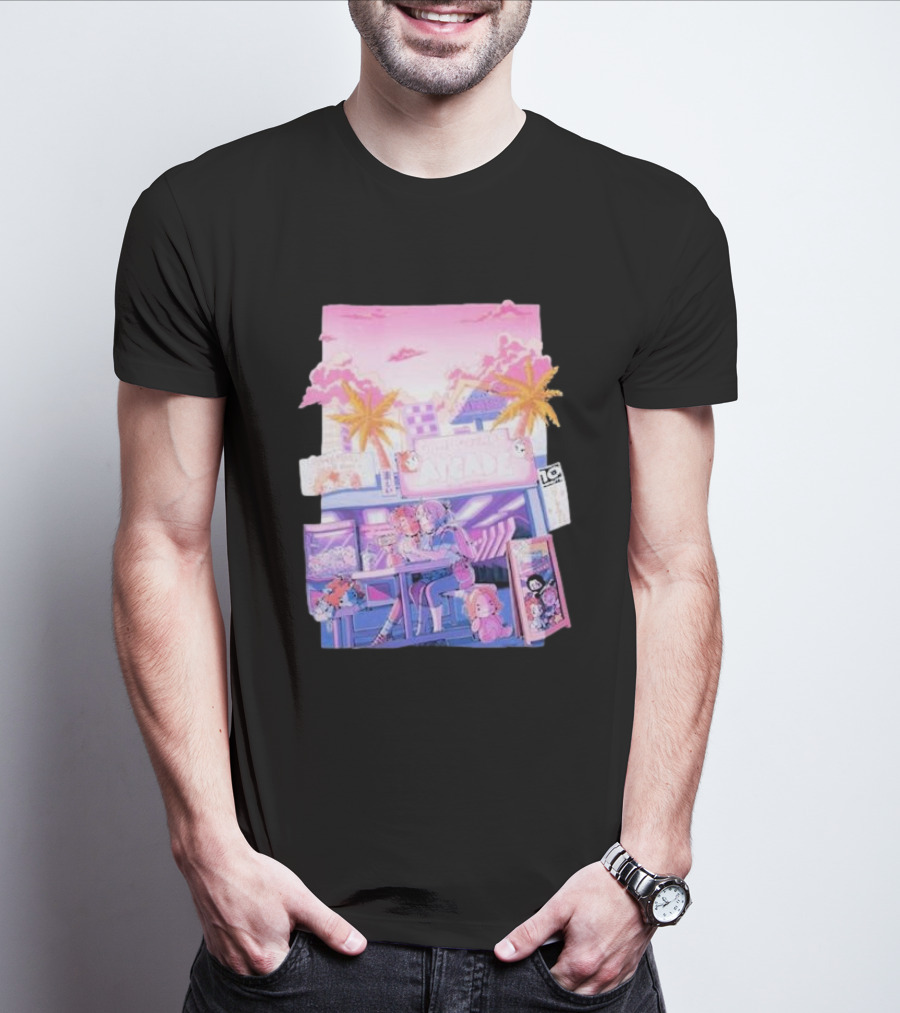 Game Grumps Arcade Neon Palm Trees T-Shirt