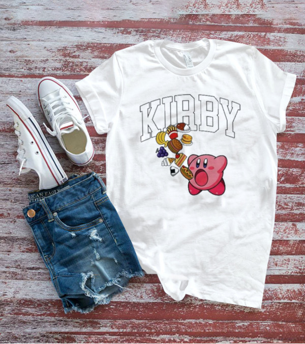 Kirby Eating Burgers And Food Explosion T-Shirt