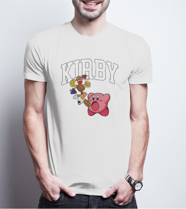 Kirby Eating Burgers And Food Explosion T-Shirt