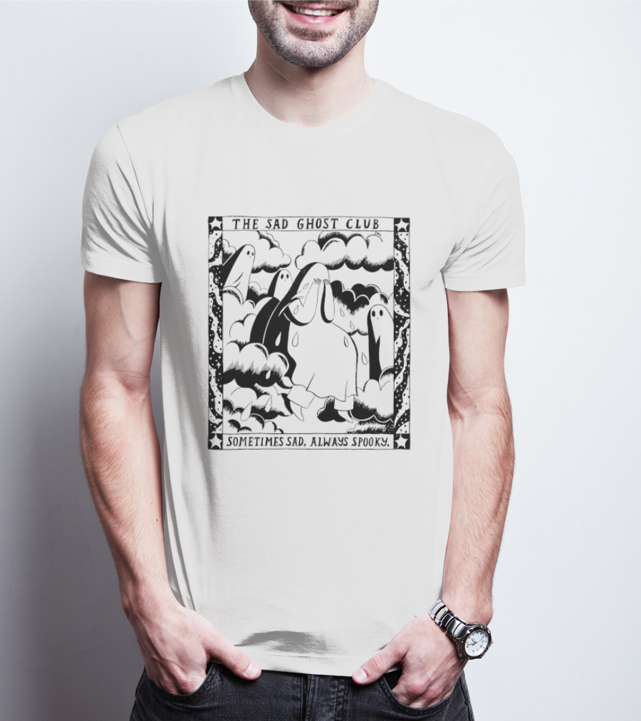 The Sad Ghost Club Clouds Sometimes Sad Always Spooky T-Shirt