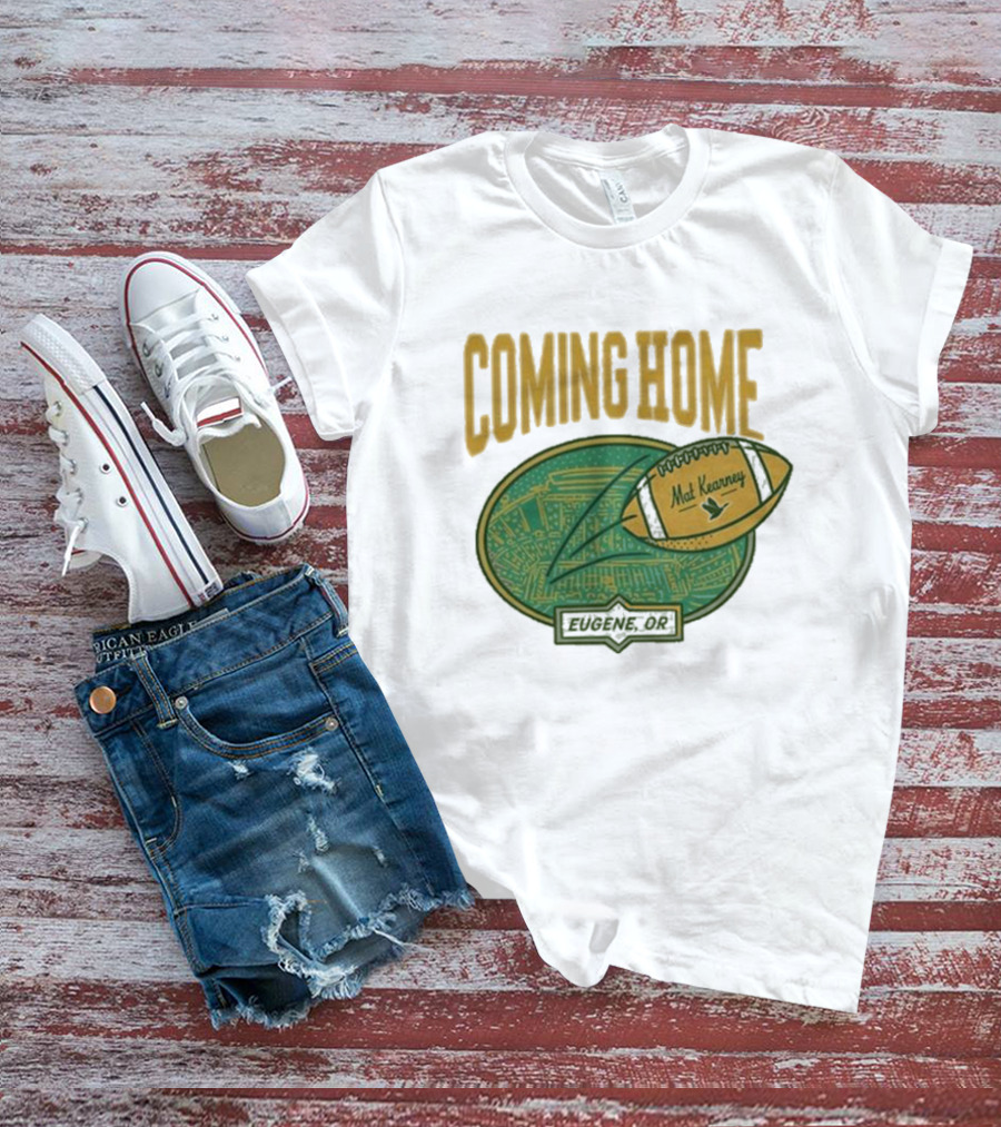 Mat Kearney Coming Home Football Eugene OR Map T-Shirt