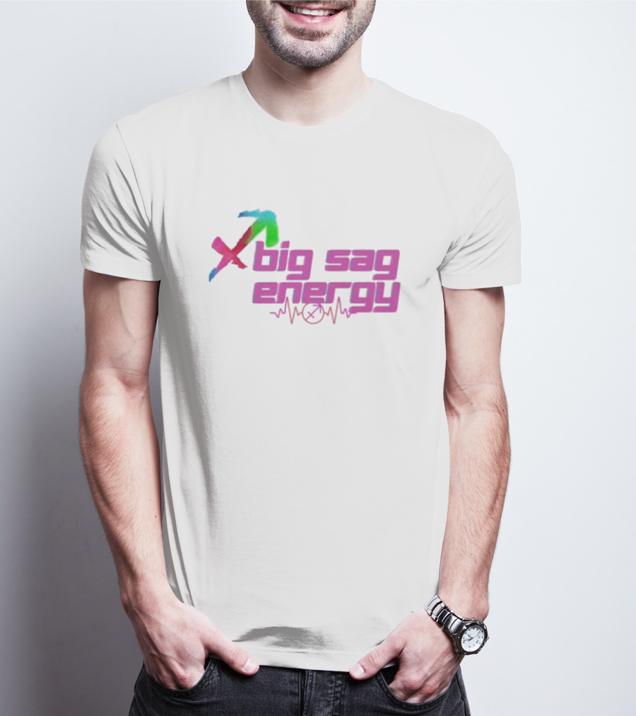 Bronxology Sagittarius Arrow Big Sag Energy With Heartbeat T-Shirt
