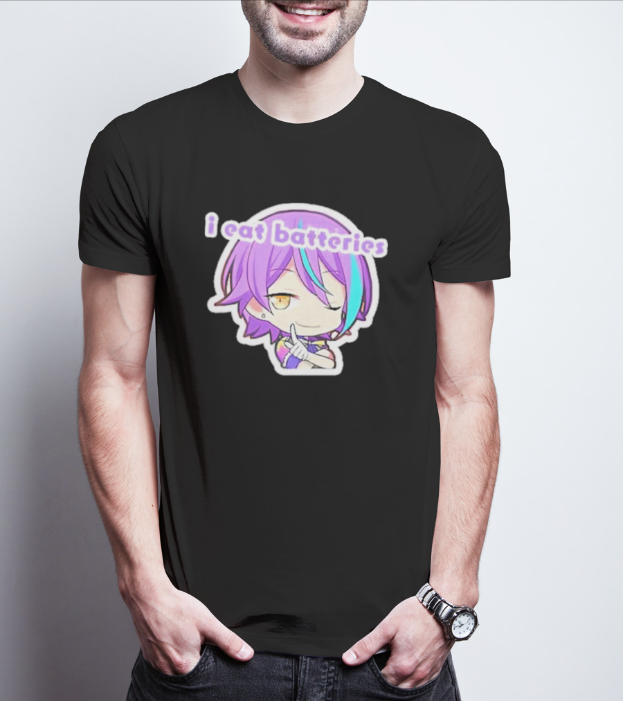 Rui Kamishiro I Eat Batteries Project Sekai Chibi Character T-Shirt