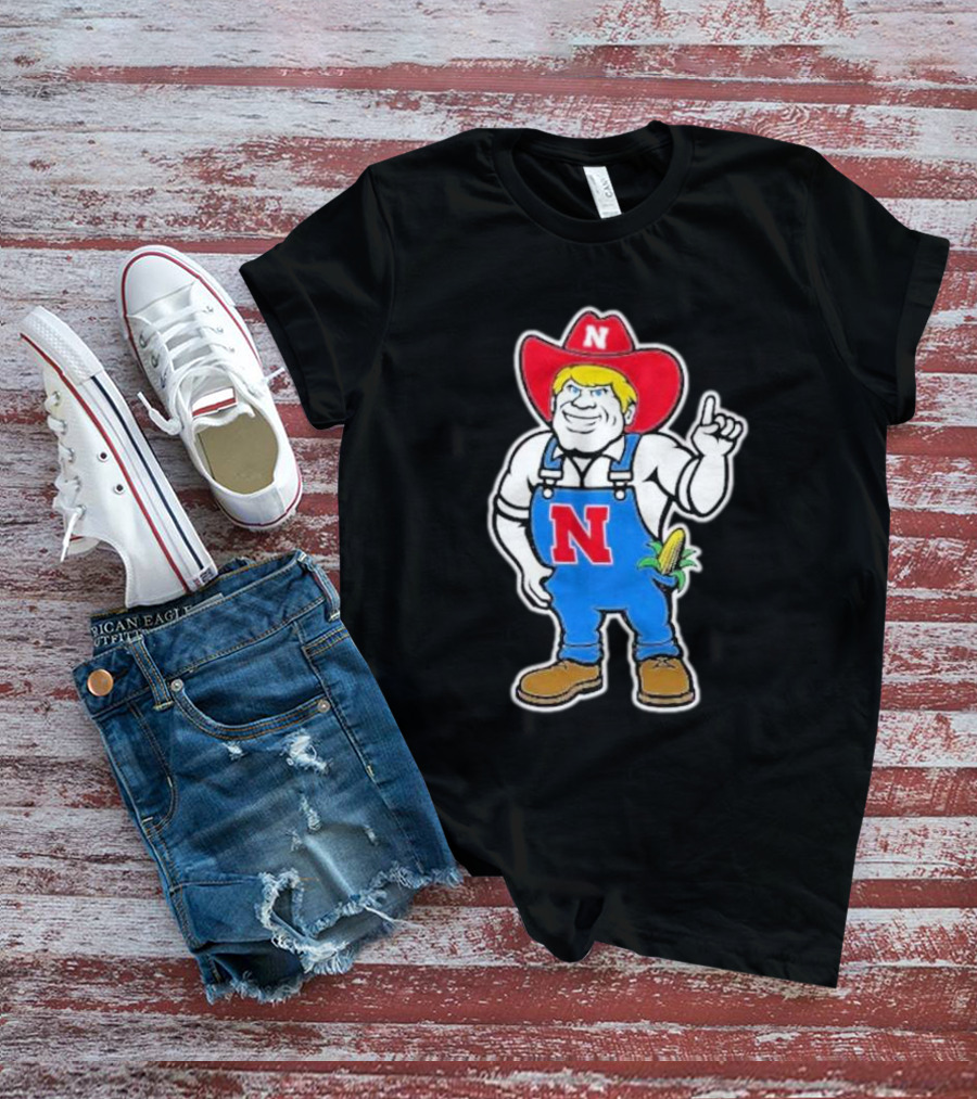 Coach Rhule Nebraska Herbie Husker Corn Mascot T-Shirt
