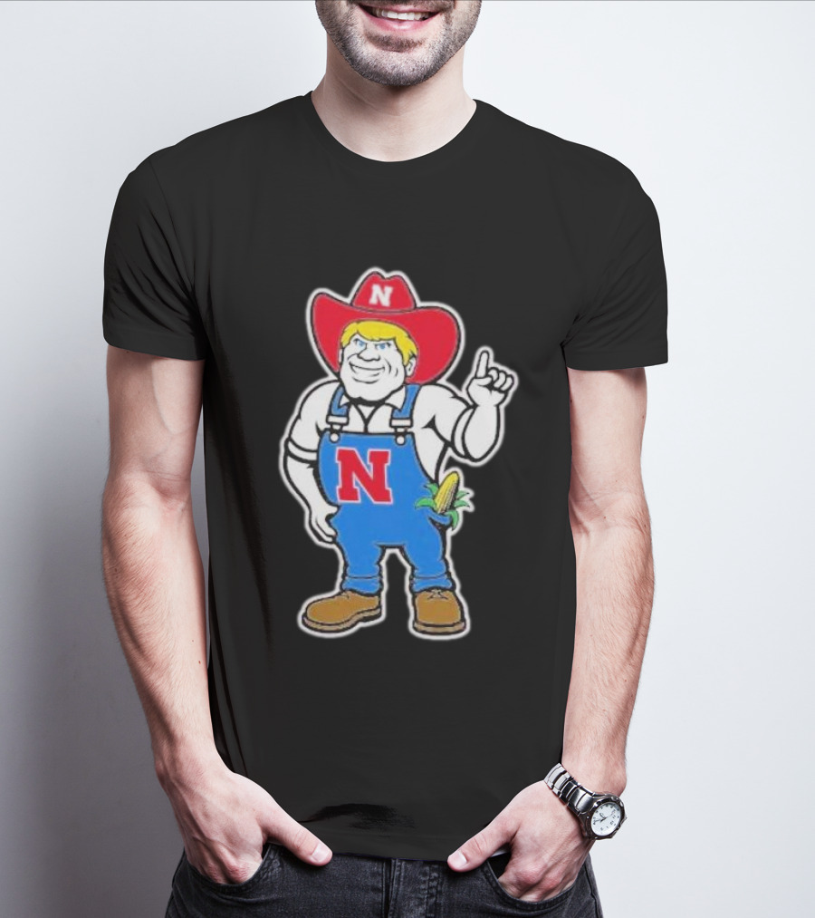 Coach Rhule Nebraska Herbie Husker Corn Mascot T-Shirt