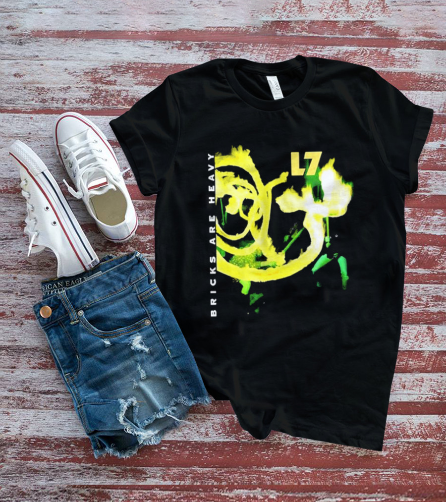 L7 Bricks Are Heavy Album Neon Graffiti T-Shirt