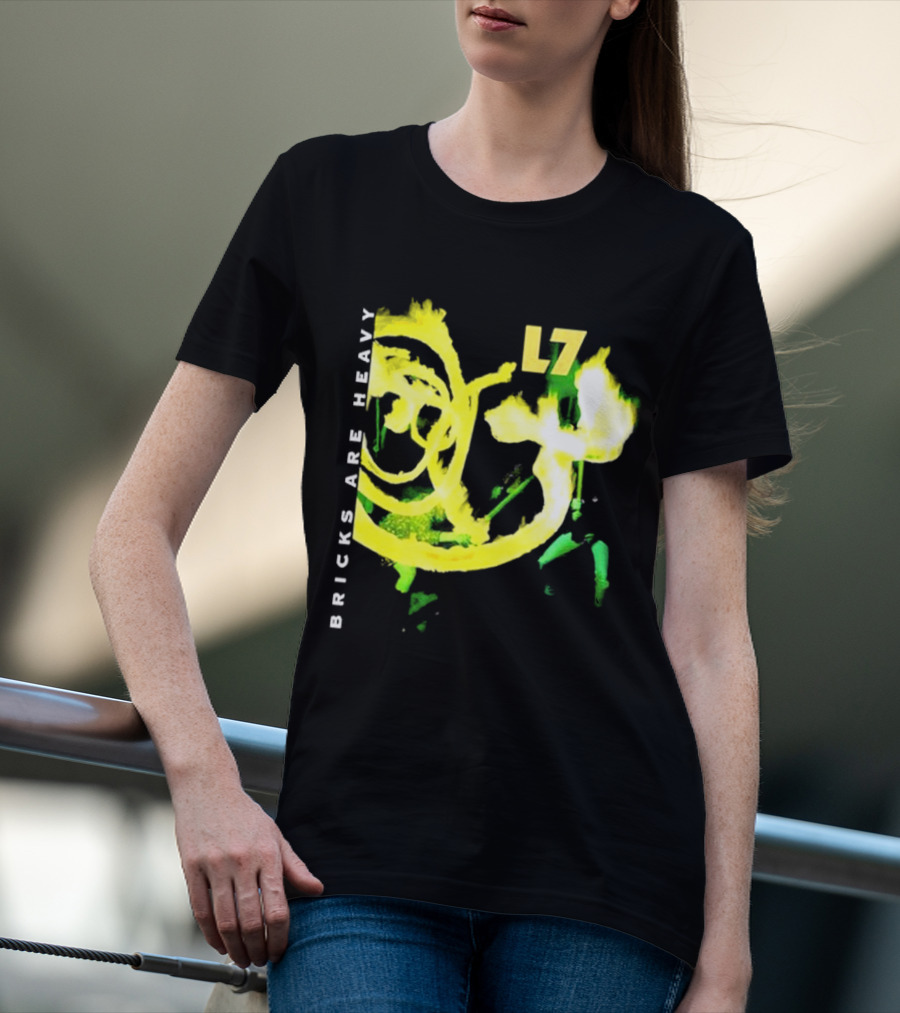 L7 Bricks Are Heavy Album Neon Graffiti T-Shirt