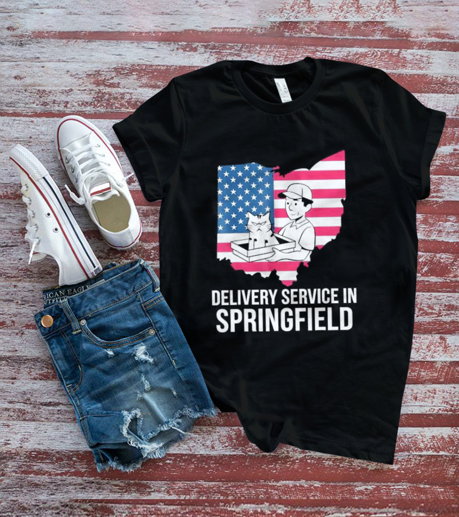 Delivery Service In Springfield American Cat Carrier T-Shirt