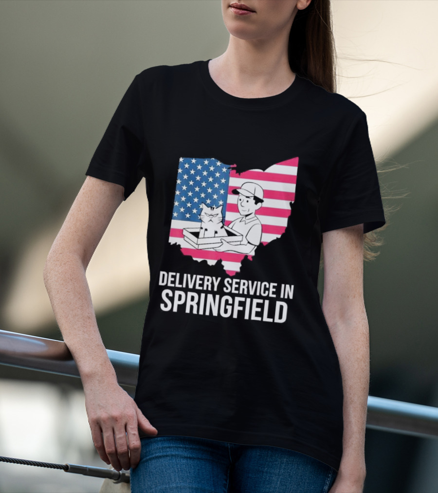 Delivery Service In Springfield American Cat Carrier T-Shirt