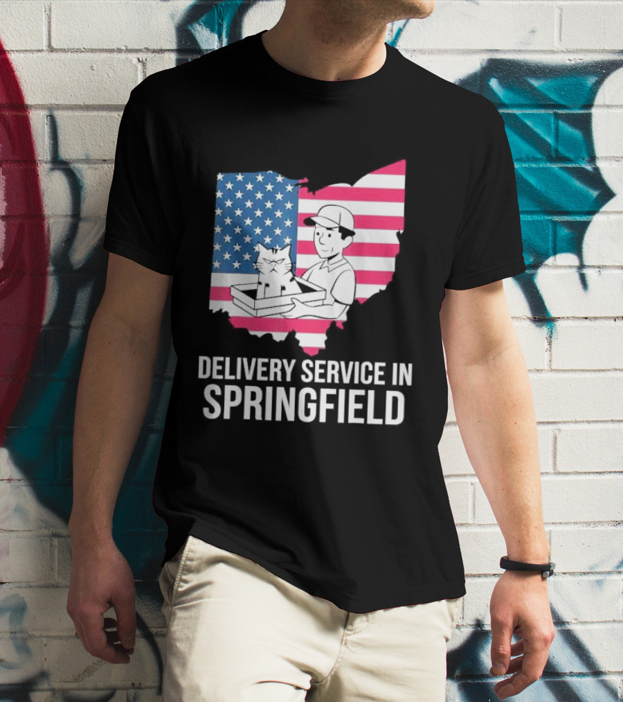 Delivery Service In Springfield American Cat Carrier T-Shirt