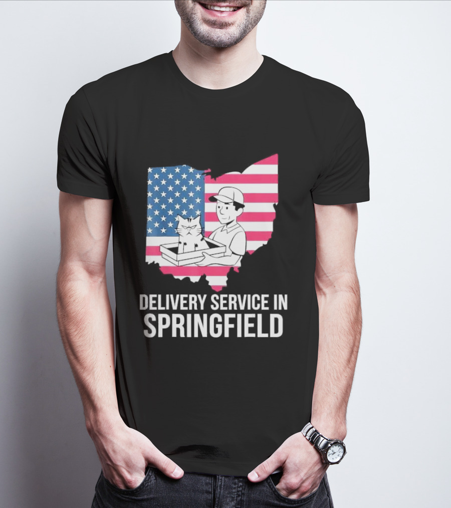 Delivery Service In Springfield American Cat Carrier T-Shirt