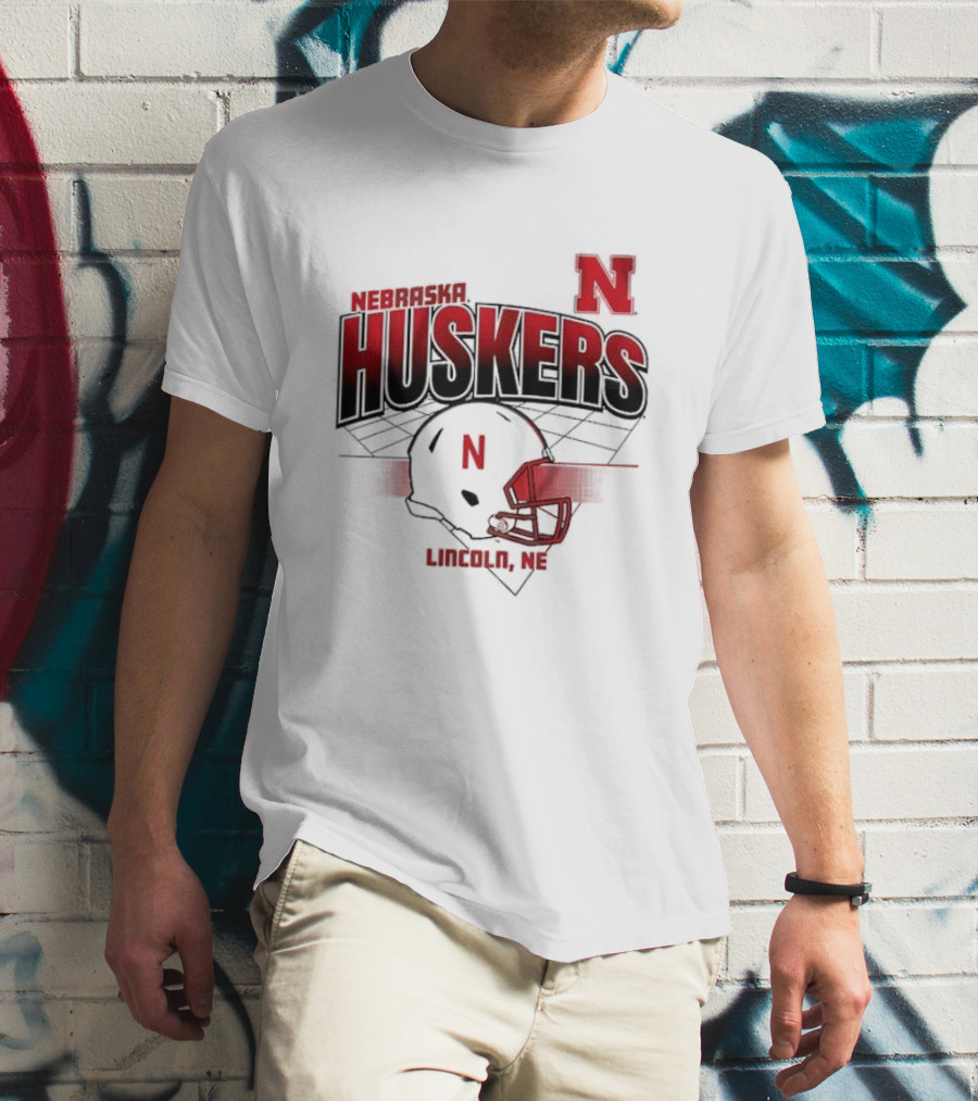 Nebraska Huskers Football Helmet Lincoln NE T-Shirt