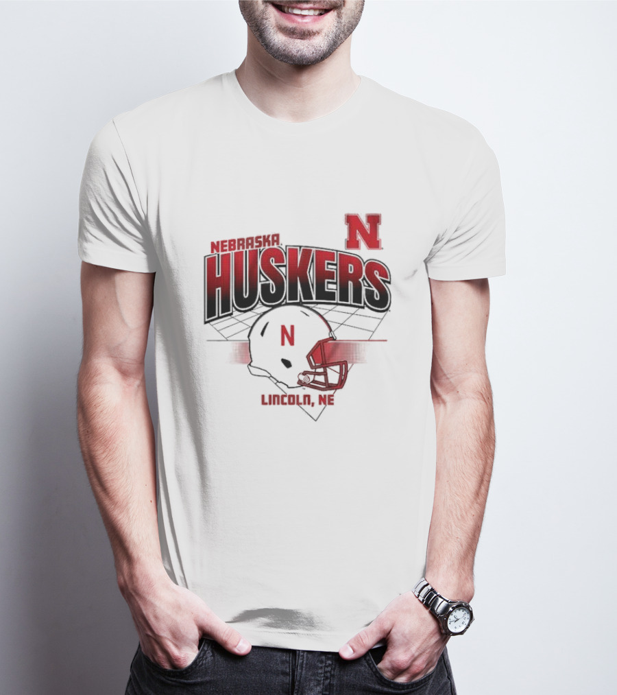 Nebraska Huskers Football Helmet Lincoln NE T-Shirt