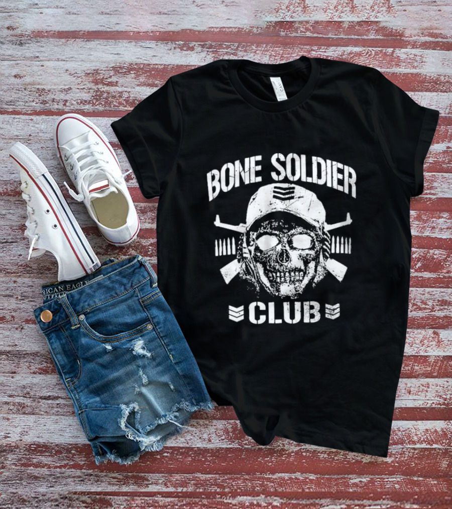 Bone Soldier Club Skull Design Taiji Ishimori Big T-Shirt