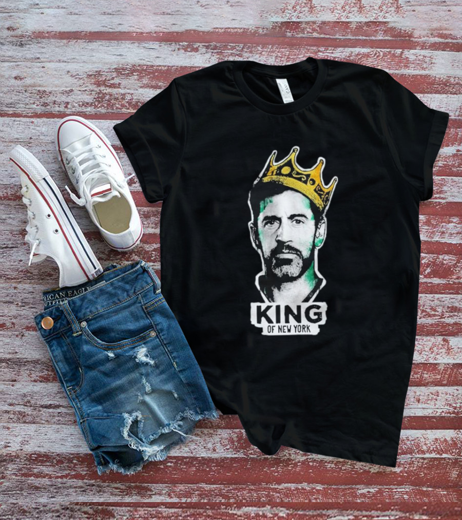 Aaron Rodgers King Of New York Wearing Crown T-Shirt