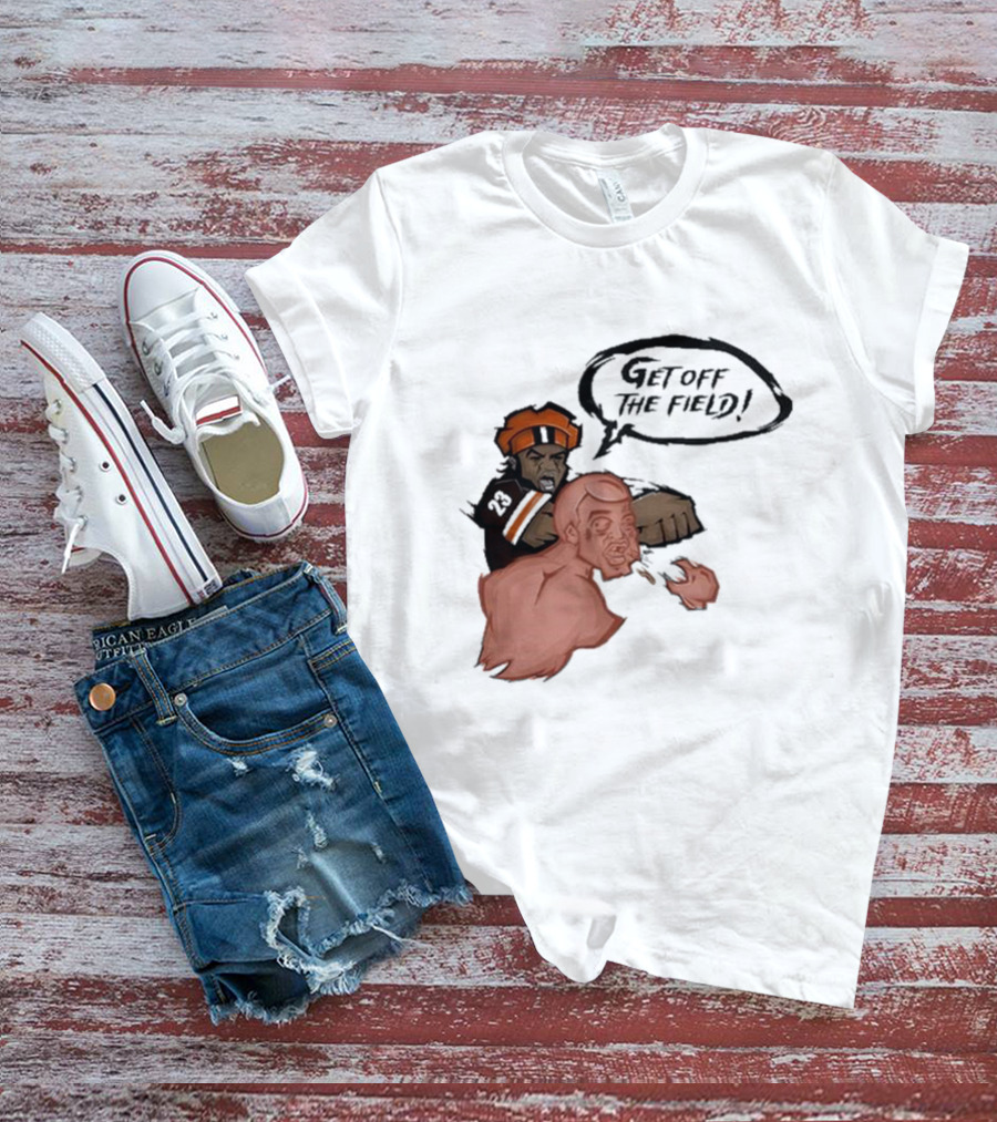Get Off The Field Dawg Pound Player Punching Opponent T-Shirt