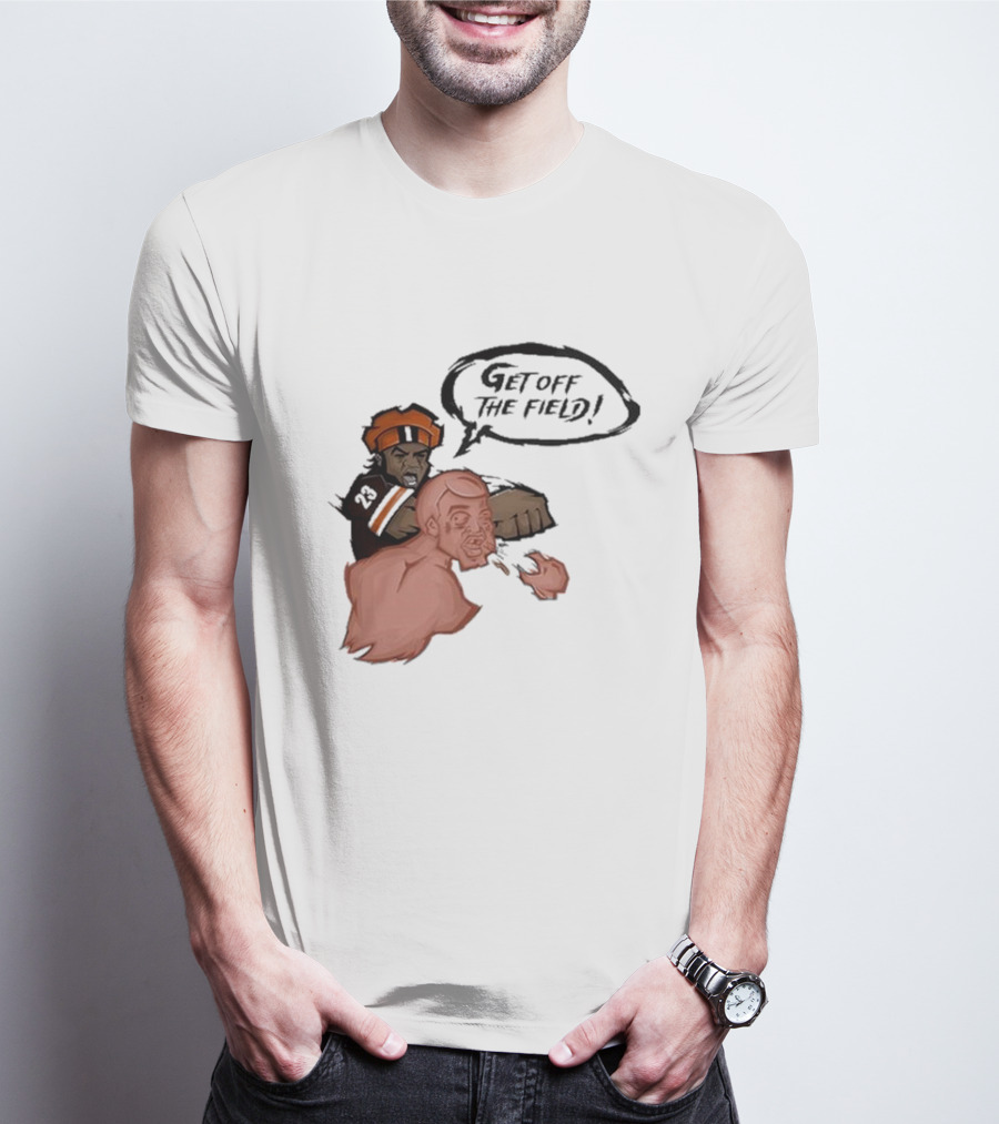 Get Off The Field Dawg Pound Player Punching Opponent T-Shirt