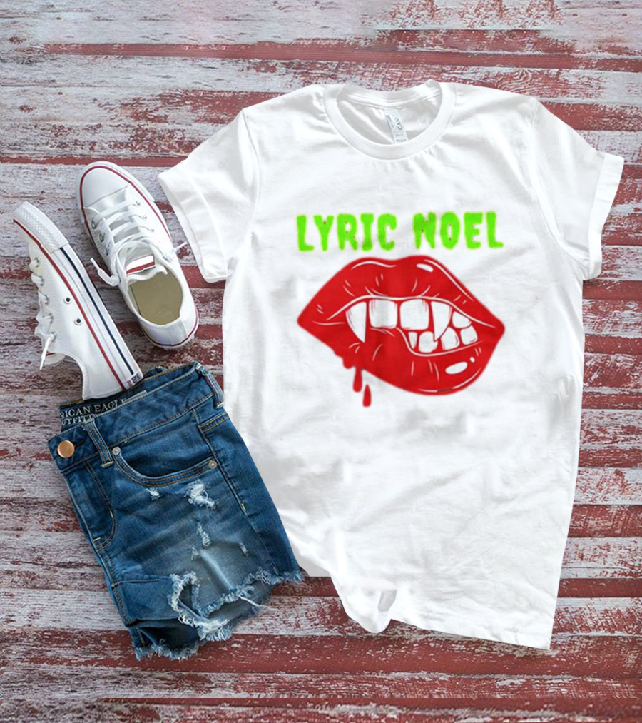 Lyric Noel Cry Little Sister Vampire Fangs Dripping Blood T-Shirt
