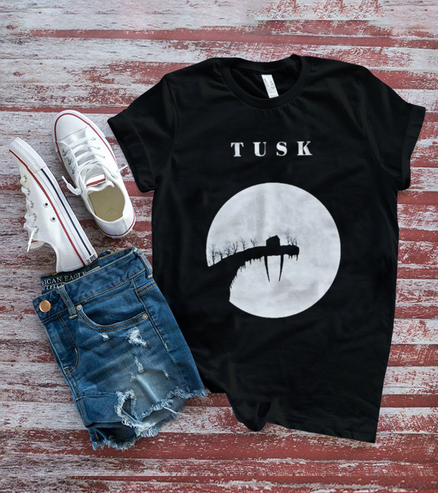 Tusk The Great Darkness House On Cliff Silhouette With Full Moon T-Shirt