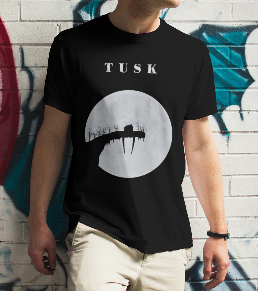 Tusk The Great Darkness House On Cliff Silhouette With Full Moon T-Shirt
