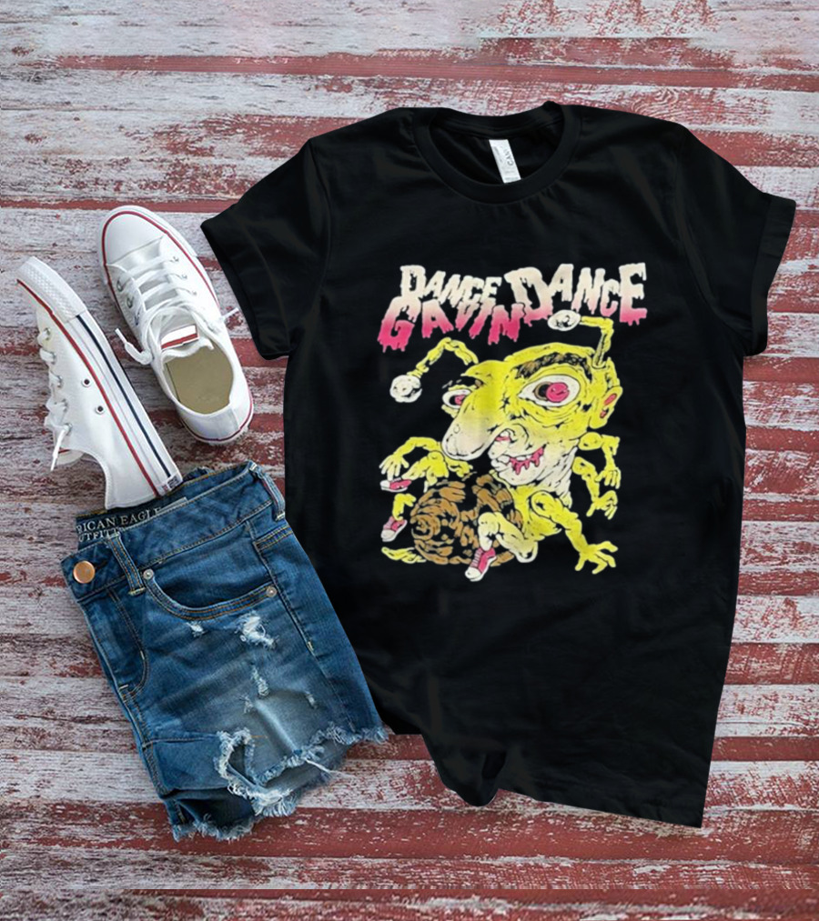 Dance Gavin Dance Band Rare Cartoonish Yellow Creature With Pink Accents T-Shirt