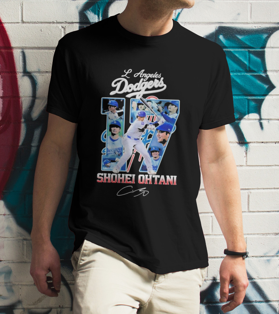 Los Angeles Dodgers Shohei Ohtani Number 17 Dodgers Baseball Star T-Shirt