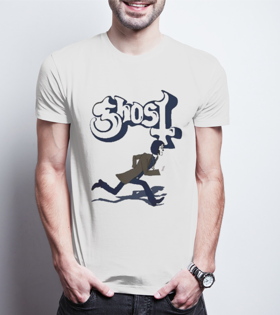 Ghost Band Retro Running Figure T-Shirt