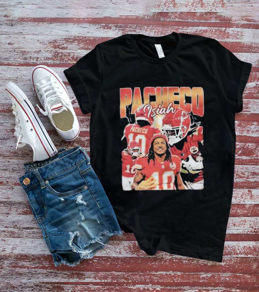 Pacheco Isiah Number 10 Red Football Jersey T-Shirt