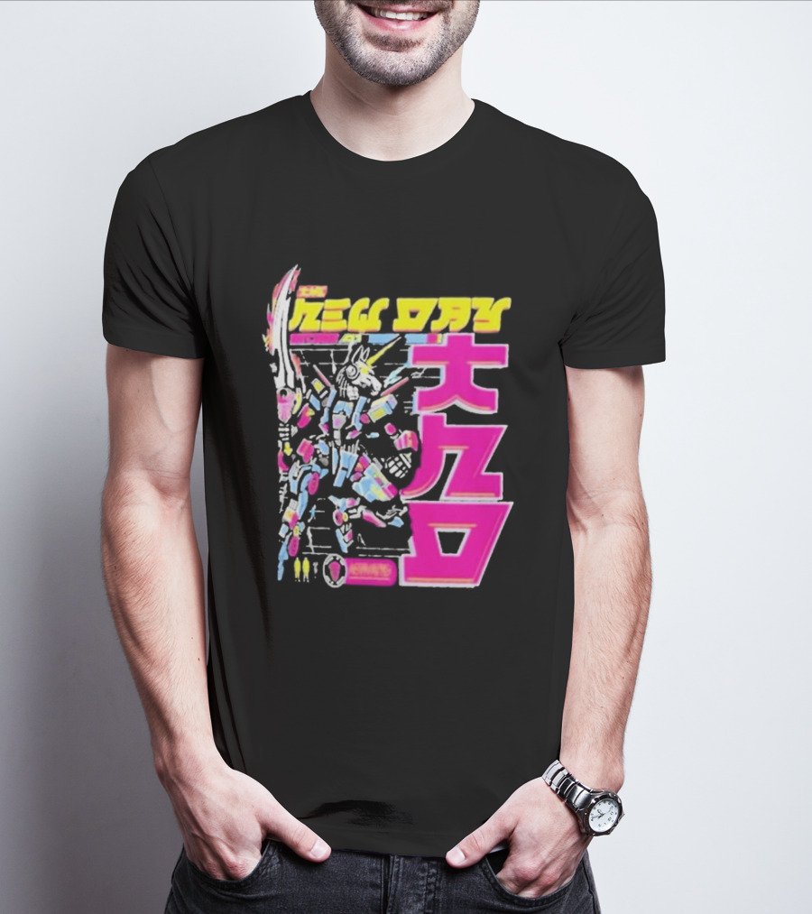 New Day Xaiver Woods Cyber Bunny Robot In Mecha T-Shirt