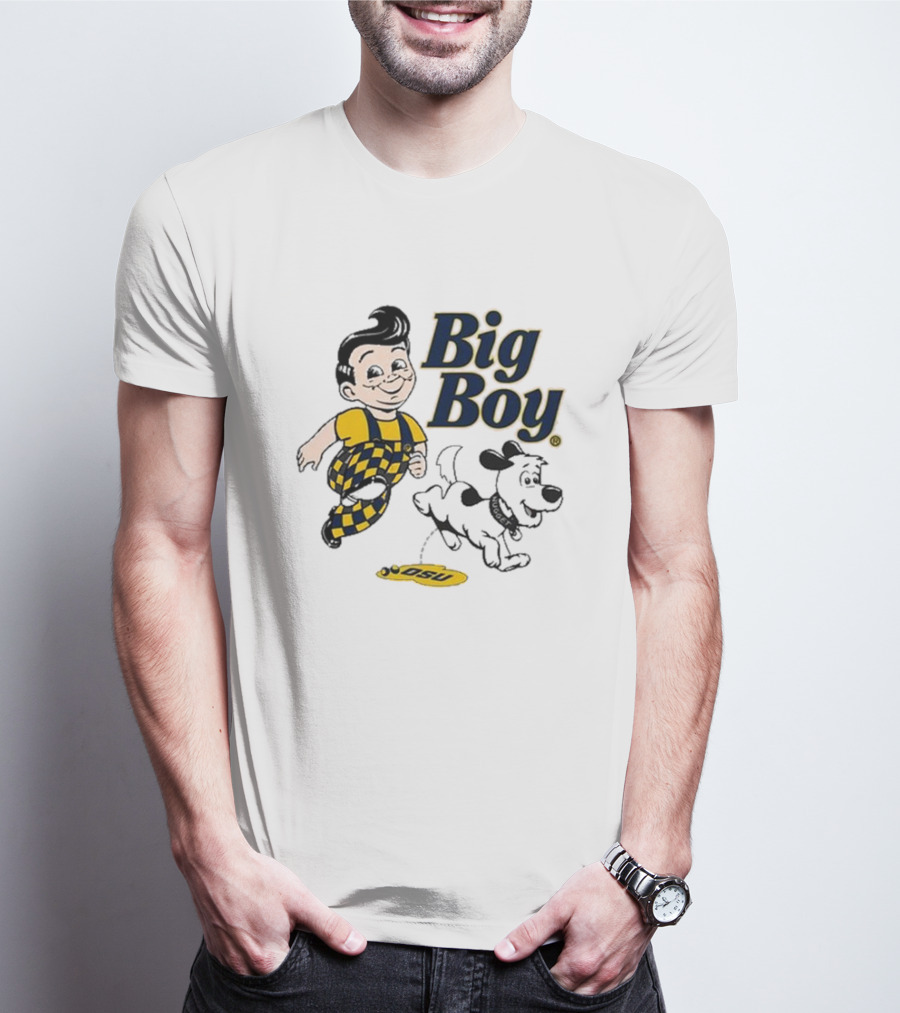 Big Boy OSU Checker Outfit And Nugget Team Rivalry T-Shirt