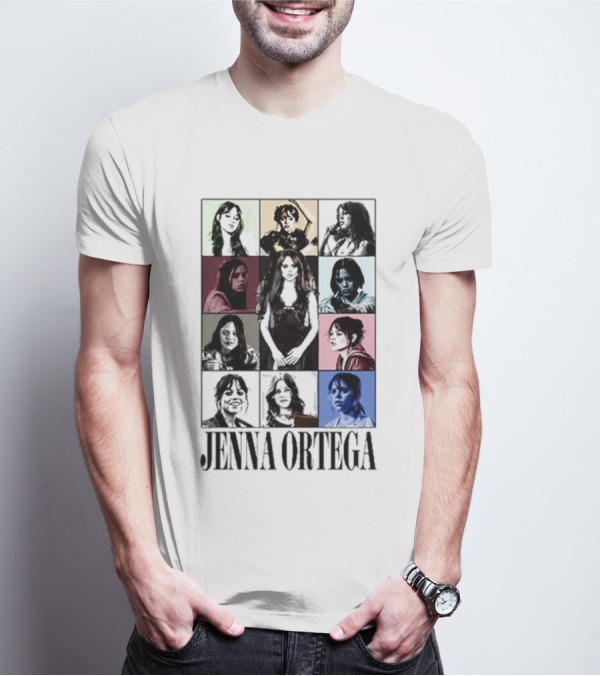 Jenna Ortega Multicolor Portrait Grid T-Shirt