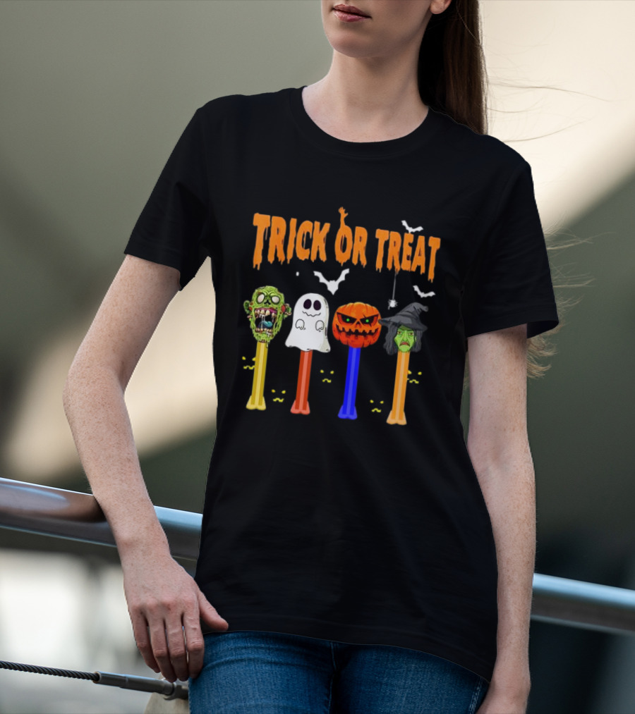 Trick Or Treat Zombie Ghost Pumpkin Witch Dispensers T-Shirt
