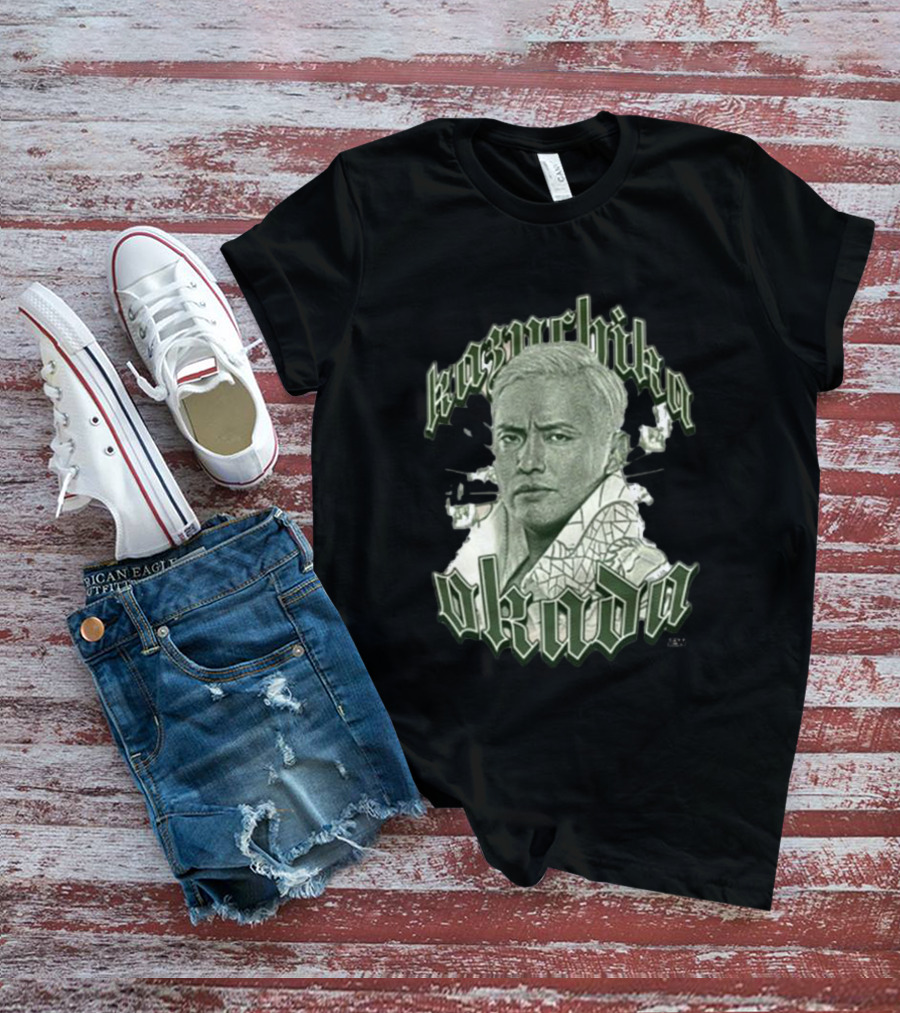 Kazuchika Okada Green Portrait With Geometric Elements T-Shirt