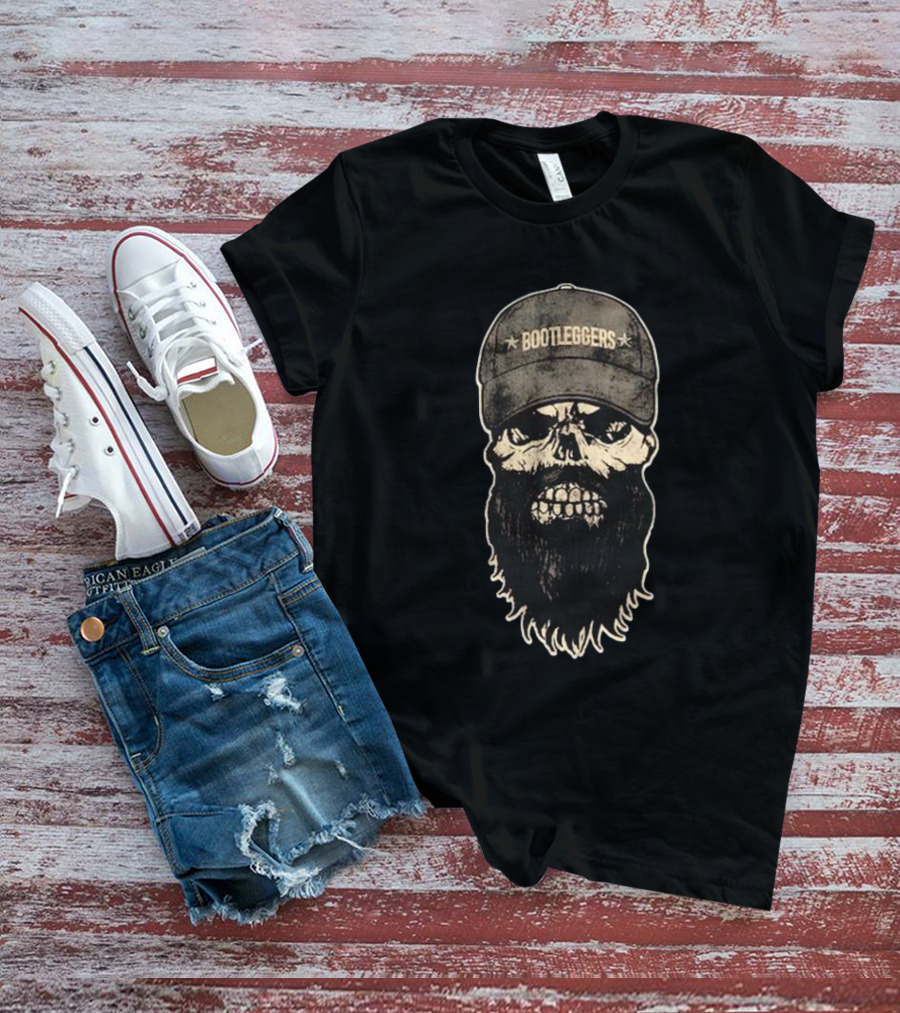 Luke Combs Bootleggers Skull With Beard And Cap T-Shirt