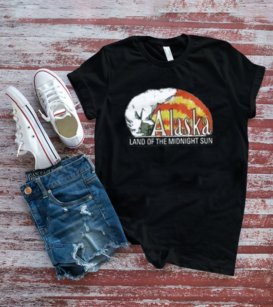 Alaska Land Of The Midnight Sun Polar Bear Arctic Anchorage Denali T-Shirt
