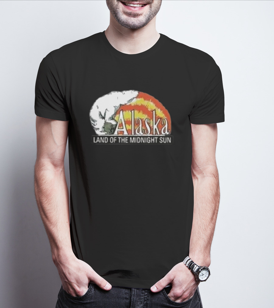 Alaska Land Of The Midnight Sun Polar Bear Arctic Anchorage Denali T-Shirt