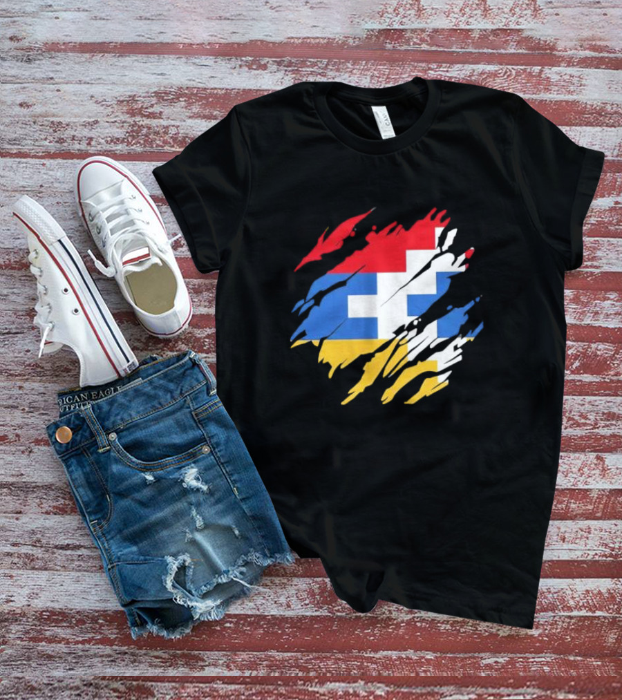 Nagorno-Karabakh Flag Ripped T-Shirt